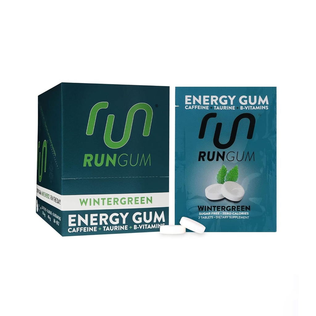 Run GUM Wintergreen Pudełko z gumą do żucia, 24 sztuki (opakowanie po 12 sztuk)