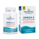Nordic Naturals Omega-3 Fosholipids, Unflavored - 60 Soft Gels - 500 mg Omega-3 & 350 mg Fosholipids - Heart & Brain Health - Small, Easy To- Swallow Soft Gels - Non-GMO - 30 Servings