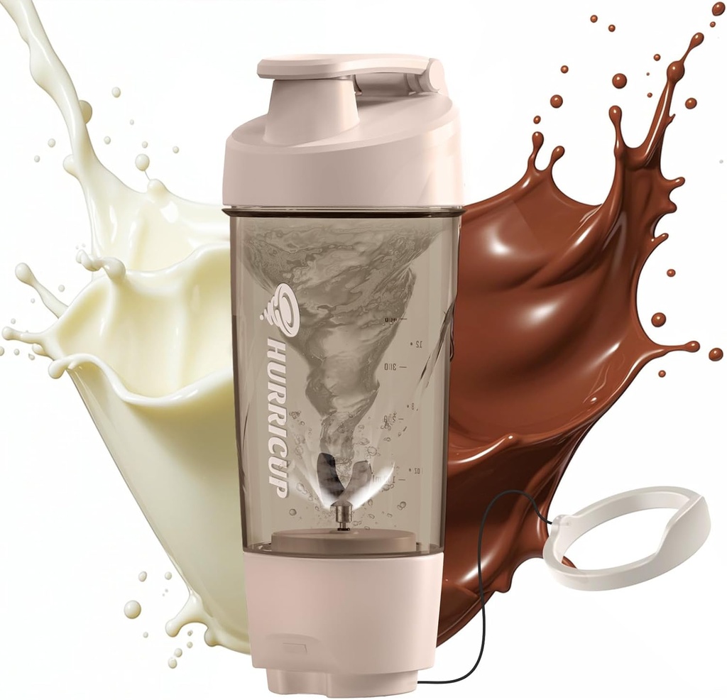 Hurricup 22 Butelka shaker protein Oz do mieszania protein, BPA darmowe szklanki shaker protein do shakes protein, Serwatka puder Smoothie Cup for Pretrening Butelka mikser, Siłownia Akcesoria dla kobiet i mężczyzn, Gray