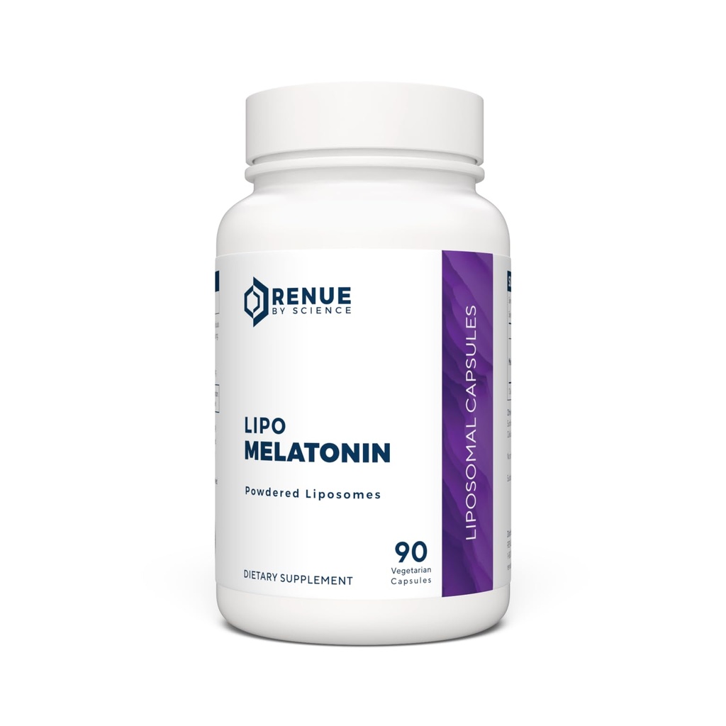 Renue By Science Melatonin Between 124; Liposomal Melatonina Supplement Between 124; 90 Wysoka moc Melatonina Kapsułki - 1 mg Melatonina na serwowanie 124; Sen Pomoc Melatonina Between 124; Non-GMO Between 124; Made in The USA & Third- Party Tested