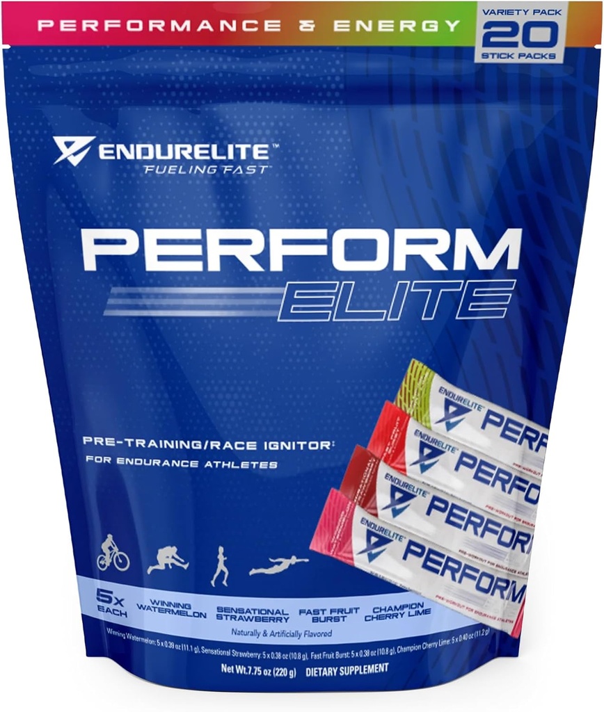 EndurElite Wykonaj Elite- Wstępny trening w proszku Suplement - Wstępne ćwiczenia dla treningu Endurance Atletes - 20 Podawanie Bag- Odmiana Pack