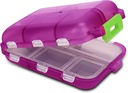 Travel Pill Box - Travel Pill Organizator - Compact Portable Pill Case z 10 Komory - Pill Case for Purse, Pocket - Trwały Daily Pill Organizer for Vitamin, Suplementy (Pink)