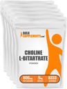 BulkSupplements.com Choline Bitartrate Powder - jako Choline L- Bitartrate, Suplement Choliny - Gluten Free, 600mg na jedną porcję, 5kg (11 funtów) (opakowanie po 5 sztuk)