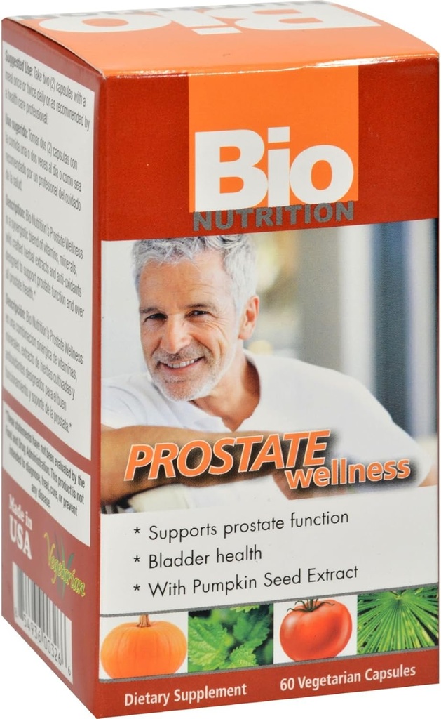 Bio Nutrition Prostate Wellness - Bladder Health - Gluten Free - 60 Kapsułki wegetariańskie (Opakowanie 2)