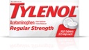 Tylenol Regularne tabletki siłowe z 325 mg acetaminofenu, Fever Reducer & Pain Reliever dla bólu głowy, Ache pleców, Ból mięśni i skurcze menstruacyjne, 2 opakowania