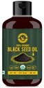 Black Seed / Nigella Sativa / Kalonji Seeds Oil (10.15 fl oz), Virgin Cold- Pressed, Pure & Natural, No GMO, Untreated Black Seed Oil - Źródło Thymoquinone & Omega 3,6 & 9