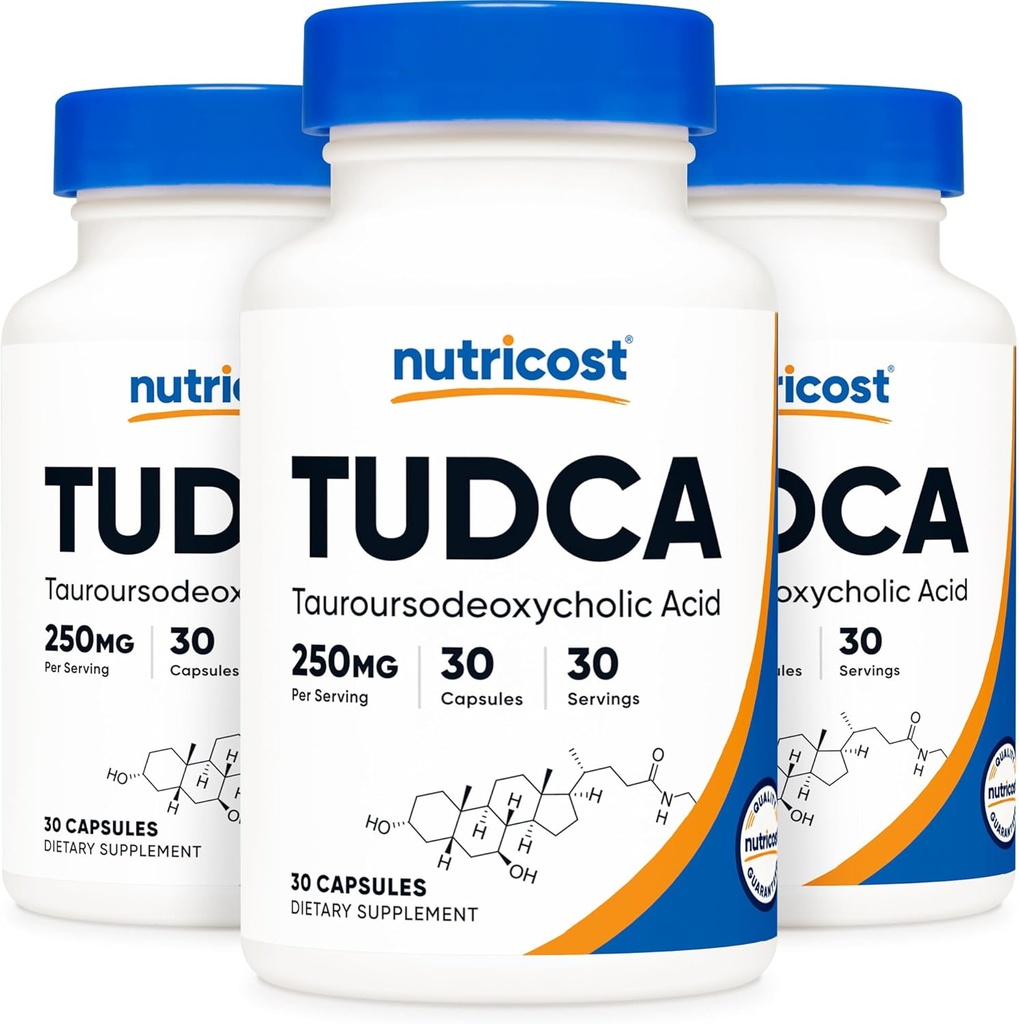 Nutricost Tudca 250 mg, 30 kapsułek (3 butelki)