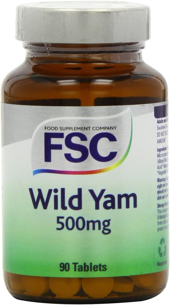 FSC 500 mg Wild Yam - opakowanie zawierające 90 tabletek