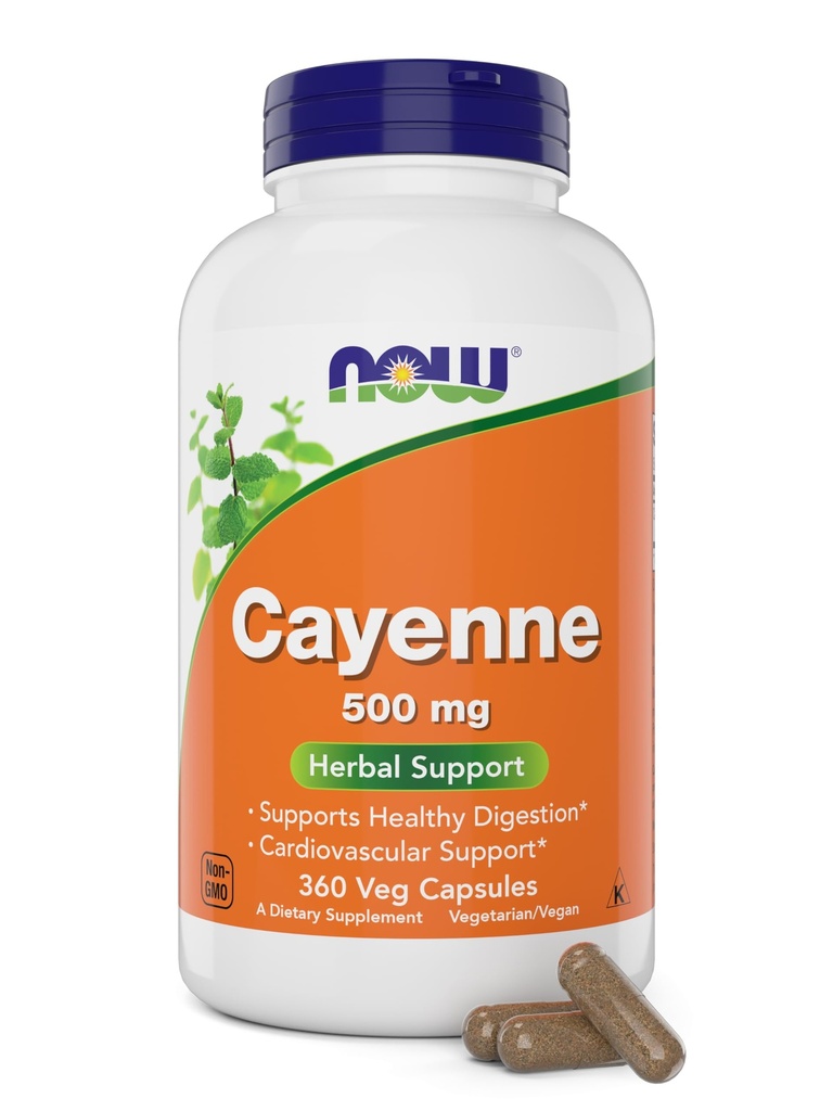 Teraz Cayenne (Capsicum annuum) 500 mg, 360 kapsułki Veg