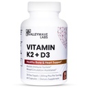 Witamina D3 K2 Kapsułki - 2- in-1 Witamina K2 MK7 100 µg + VIT D3 5000 j.m. (125 µg) Suplement diety dla wsparcia kości, zębów, mięśni i immunologicznego wsparcia zdrowia *, 60