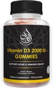 Gummy Halal witaminy D3 dla dorosłych, mężczyzn i kobiet 124; 1000IU - 2000IU 124; Wspiera kości, odporność i zdrowie serca 124; Wegetarianin, Non-GMO, Gluten- Free 124; 45- 90 Służenie