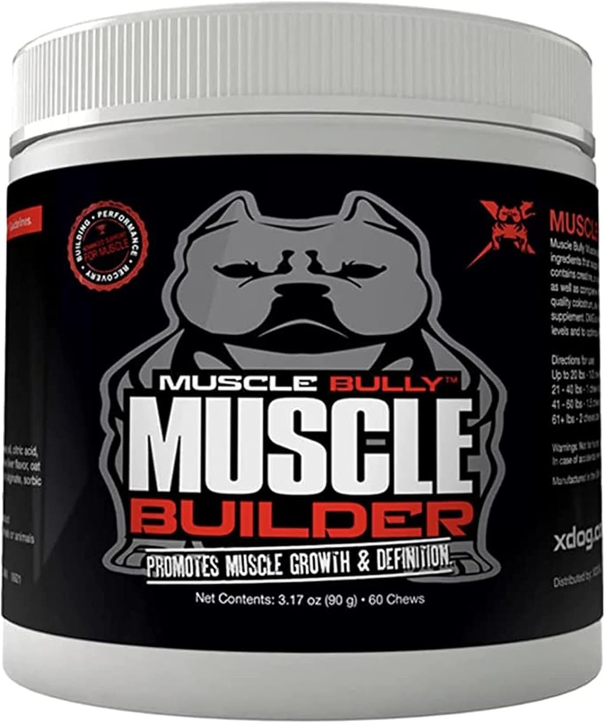Muscle Builder for Dogs - Łączy klinicznie udowodnione składniki mięśniowe, które wspierają wzrost mięśni, Rozmiar, Definicja i wytrzymałość. Ultimate Canine Muscle Building Supplement.