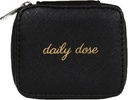 Miemica Zippert "Daily Dose" Pigułka z 8-dniowym usuwalnym plastikowym organizatorem, czarny, 3,5 "L x 2,75" W x 1,25 "H - Keep your Vitamin and Pills Organizowane - Compact i Sleek Pill Box