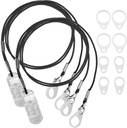 MEDca Aid Aid Clips - Ochraniacz z kordem Anti Lost Lanyard - Lina z pętlą i klinem bezpieczeństwa Idealny do za aparatem słuchowym ucha i wzmacniacze dźwięku osobistego, (Opakowanie 2)