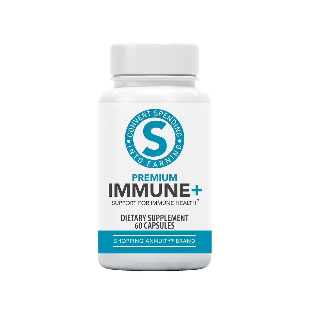 Zakupy Marka renty Premium Immune + Formuła - Codzienne wsparcie immunologiczne z Reishi Mushroom, Echinacea, American Ginseng, Witamina C & Cynk - Wspiera mentalne klarowności i poziomu energii (60 kapsułki)
