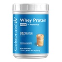 Celebrate Vitamin Rebuild Protein Powder z probiotyki i prebiotyki - 20g Białko izolatu serwatki, Wysokie włókno, dla pacjentów po chirurgii barierowej - Mrożone Macchiato (15 Sług)