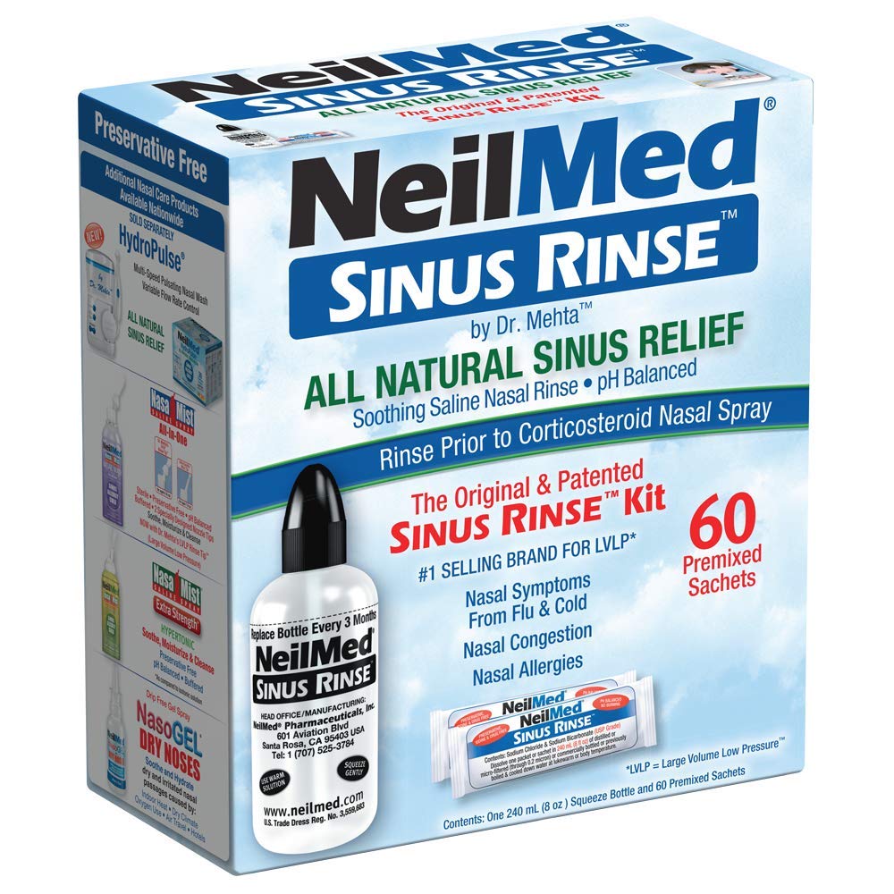 NeilMed Sinus Rinse - Kompletny zestaw Sinus Nasal Rinse, 50 liczba (Opakowanie po 1) Liczba może się różnić