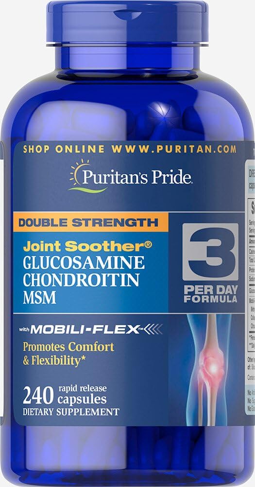 Puritan 's Duma Glukozamina Chondroitin MSM Kapsułki, 3 na dzień Formuła