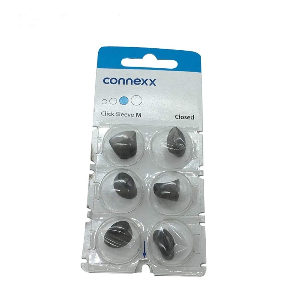 Signia / Connexx Sleeve Click CIC ITC & RIC Hearing Aid Domes Pack Of 6 (Zamknięte medium)