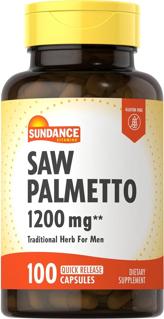 Sundance Vitamin Saw Palmetto 1200 mg - 100 kapsułek, opakowanie po 2