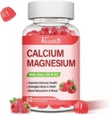 Magnezu wapnia Gummie cynku z witaminą D3 & K2, Wysoka absorpcja Magnezu Glicynian potasu do immunologicznego i spokojnego nastroju, Malina Flavor 60 Gummies