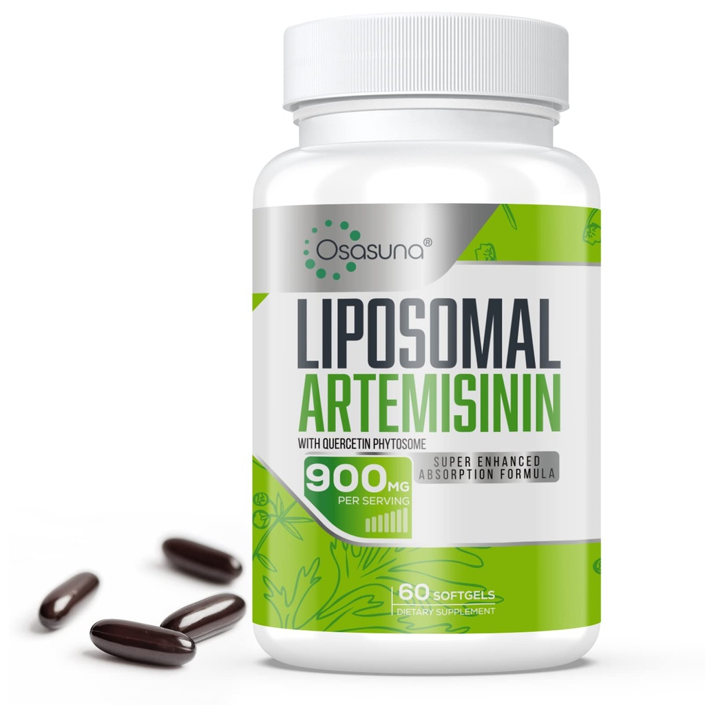 900 mg liposomalu artemizyniny do maksymalnej absorpcji, ekstrakt słodkiego wormwood (Artemisia Annua) z Quercetin Phytosome 200 mg, 60 Softgels - 2 miesiące dostaw