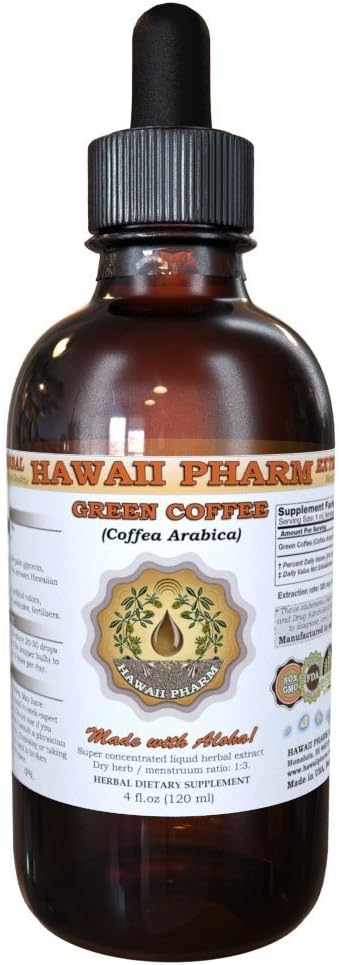 Ekstrakt z zielonej kawy płynnej, kawa zielona (kawa arabska) proszek Fasola suplement nalewka 4 oz
