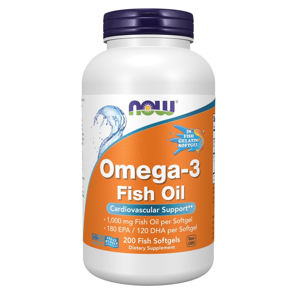 Teraz Foods Supplements, Omega-3 180 EPA / 120 DHA, Molekularnie destylowane, wsparcie układu krążenia *, 200- Żelatyna rybna Softgels, Opakowania mogą się różnić