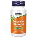Teraz suplementy żywności, American Ginseng (Panax quinquefolius) 500 mg, Ziołowy suplement, 100 Kapsułki Veg