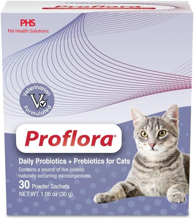 Probiotyki dla Cats- Complete Gut Health & Immune Support. Łatwe w użyciu wielostrunowe probiotyki. Łatwiejsza dieta Transitions, Zdrowie skóry & Coat & Pomaga leczyć Biegunkę. 30 paczek.