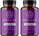 Qualia Night Sleep Assistance 124; Non-Habit Forming Assistance 124; Science- Backed Supplement for Deep Reforeing Sleep Assistance 124; Melatonin- Free, Vegan, Non-GMO, Gluten- Free