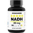MONOHERB NADH 20 mg - 90 Kapsułki wegetariańskie - Zmniejszony suplement dinukleotydu nikotynamidu