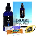 Omni Drop Program, Autentyczny Omnitrition - Basic Bundle Zawiera * * * 4 Oz Bottle Omni Drops z Witamina B12 Program Przewodnik, Próbki i snapgate 10 Ft. Carabiner Tape Measure