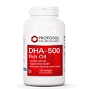 PROTOKÓŁ NA RZECZ BALANCJI ŻYCIA DHA- 500 - DHA 500mg & EPA 250mg - Suplement oleju rybnego - Zdrowie i Wsparcie Mózgu - Łatwa trawienie - Non-GMO & Halal - 120 Softgels