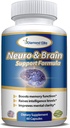 Neuro & Mózg Pielęgnacja, Dodatkowa Siła Suplement Mózgu dla Pamięci, Skupianie, & Jasność - Wzmacnia Funkcja Pamięci, Poziomy inteligencji i Focus, Premium Suplement Zdrowia Mózgu dla mężczyzn i kobiet, 60 Kapsułki