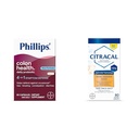 Phillips 'Colon Health Daily Probiotic kapsułki, 4- in-1 Symptom Defense & Citracal Slow Release 1200, 1200 mg Wapnia Citrate i Mieszanka Karbonatu Wapnia
