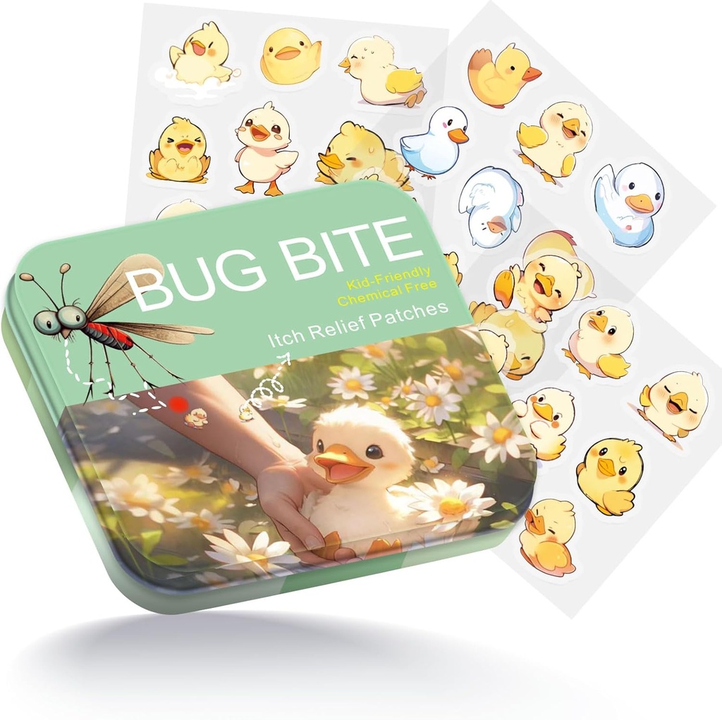 Bug Bite Itch Relief Patches 54 Count, Cute Duck Hydrokoloid Patches dla różnych grup ludzi, Travel Essentials Itch Mosquito Relief dla różnych grup osób