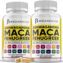 Ashwagandha Maca Kozieradka kozieradka z Tongkat Ali Ginseng - Assists with Mood & Thyroid Health - Made in USA - 120 Count