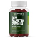 Saw Palmetto for Men Gummies - DHT Blocker Supplement for Hair Health and Mężczyzna wzorowane łysienie - 120 Count - Wspiera Skalp i Prostate Wellness - Malina Flavor - Wegan, Non-GMO, 2 Miesiąc dostaw