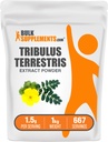 BulkSupplements.com Tribulus Terrestris Extract Powder - Tribulus Terrestris Supplements, Herbal Supplement - Gluten Free, 1,5g per Serving, 1kg (2,2 kg) (Opakowanie po 1)