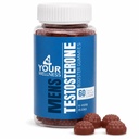 Testosteron Booster Gummies Suplement dla mężczyzn, Zwiększenie wzrostu mięśni, Stamina i wydajności z Tongkat Ali, Napalone Goat Weed, Tribulus Terrestris, Kozieradka, & Maca (60 Hrabia (Pack of 1))
