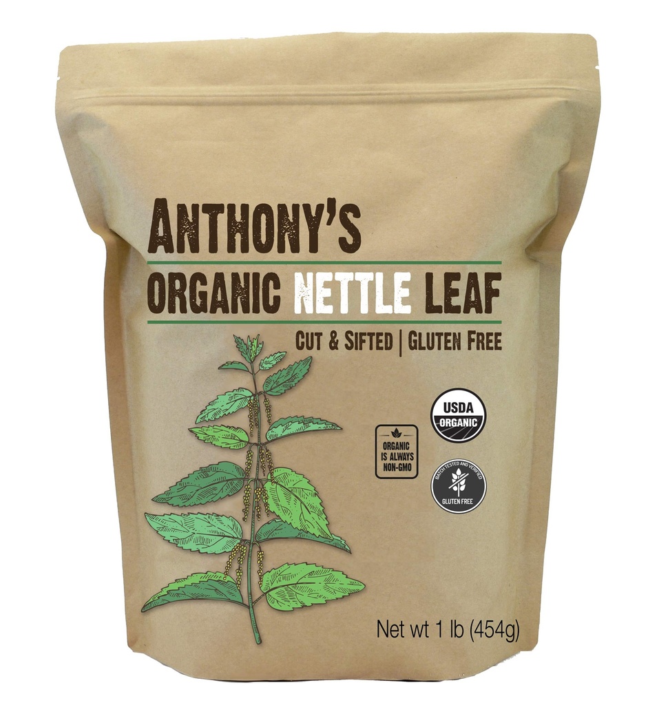 Anthony 's Organic Nettle Leaf, 1 lb, Gluten Free, Nie GMO, Cut & Sifted, Nie napromieniowany, Keto Friendly