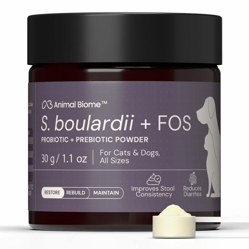 AnimalBiome S boulardii + FOS dla kotów i psów Probiotic Prebiotic - 30g