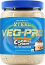 Supplements Steel Veg- PRO XI124; Vegan Protein Powder, Peanut Butter Cookies & Creme XI124; 25 Serings (1.93lbs) XI124; Vegan Protein Powder with BCAA Amino Acid XI124; Non Dairy Baseball 124; Low Carb Formula