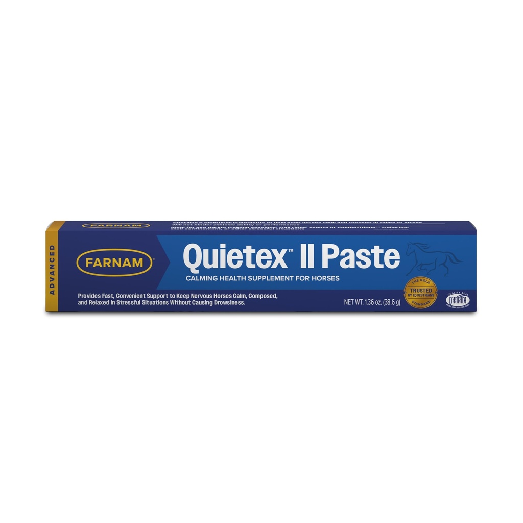 Farnam Quietex II Koń suplement uspokajający Paste dla koni, Pomaga zarządzać zachowania nerwowe i zachować spokój koni i komponowane w stresujących sytuacjach, 32,5 ml strzykawka