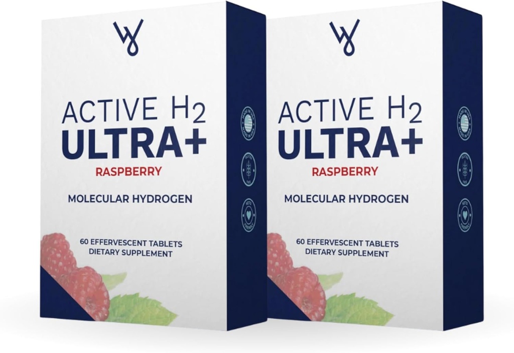 Aktywna tabletka H2 Ultra + wodór, naturalna malina. Optymalizacja zdrowia, Immunitet Wsparcia i Równowaga Przeciwutleniacze z Korzyści z Molecular Hydrogen 120 Służenia