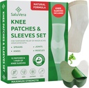 Ogrzewanie Ziołowe Knee Łaty z 2 Nożami kompresji - Self-Ogrzewanie Relief Patches dla mężczyzn i kobiet, Naturalne Składniki do Wspomagania Koething (12 Łaty + 2 Noże kompresji)