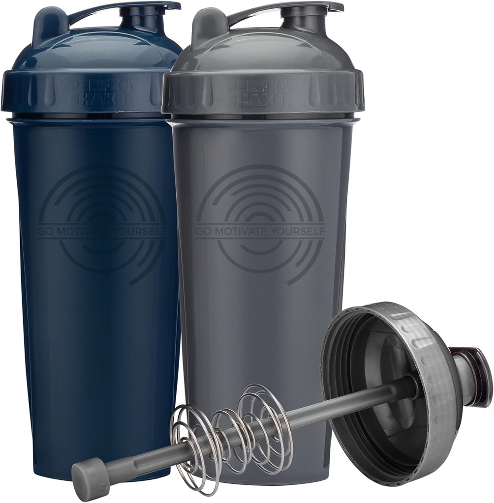 28- Ounce Shaker Butelka z Action- Rod Mixer Kobieta 124; Butelka Shaker Cups z Motivational Quotes 124; Butelka Shaker Protein jest BPA Free i zmywarka bezpieczne 124; Gray & Navy