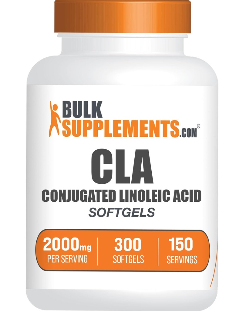 BulkSupplements.com Conjufared Linoleic Acid Softgels - Suplementy CLA, CLA 2000mg, CLA Safflower kapsułki, CLA Pills - 2 CLA Softgels per Serving, 150- Day Supply, 300 Softgels