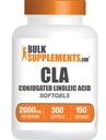 BulkSupplements.com Conjufared Linoleic Acid Softgels - Suplementy CLA, CLA 2000mg, CLA Safflower kapsułki, CLA Pills - 2 CLA Softgels per Serving, 150- Day Supply, 300 Softgels